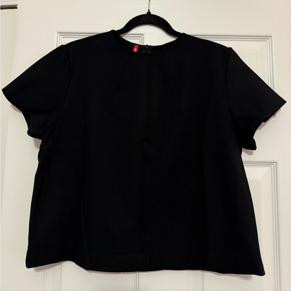 SPANX HIGH NECK SHORT SLEEVE TOP